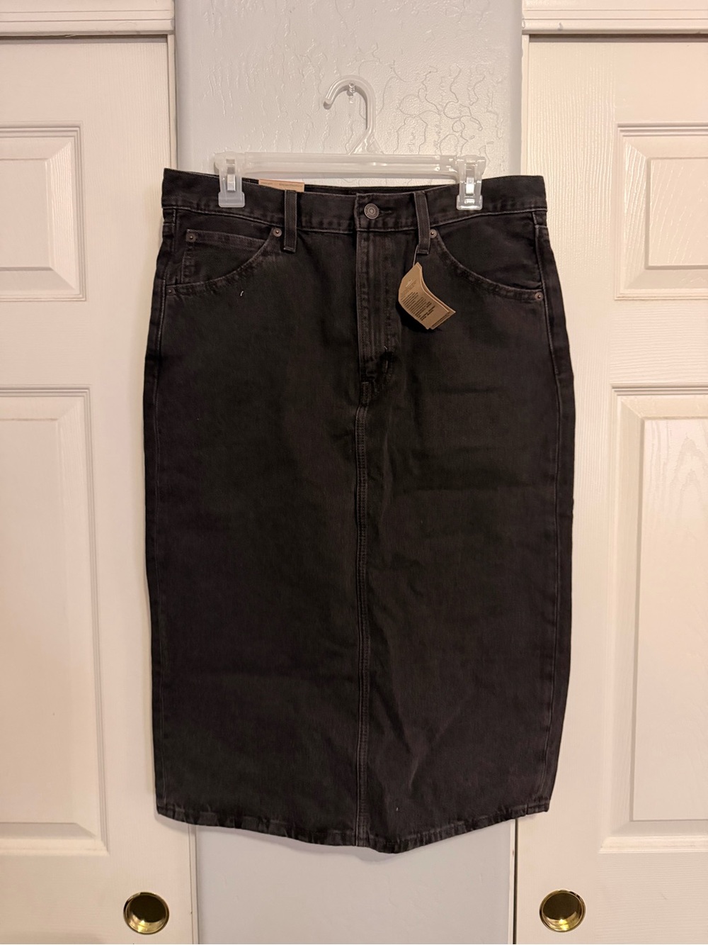 Levi's Black Denim Pencil Skirt